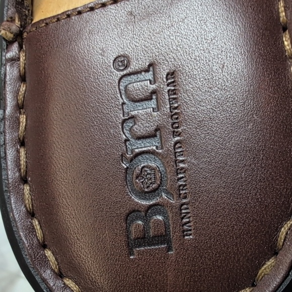 Born Women's Leather Brown Mule Clogs Size 8 Slip-On Wedge Heel NWOB - Picture 5 of 8